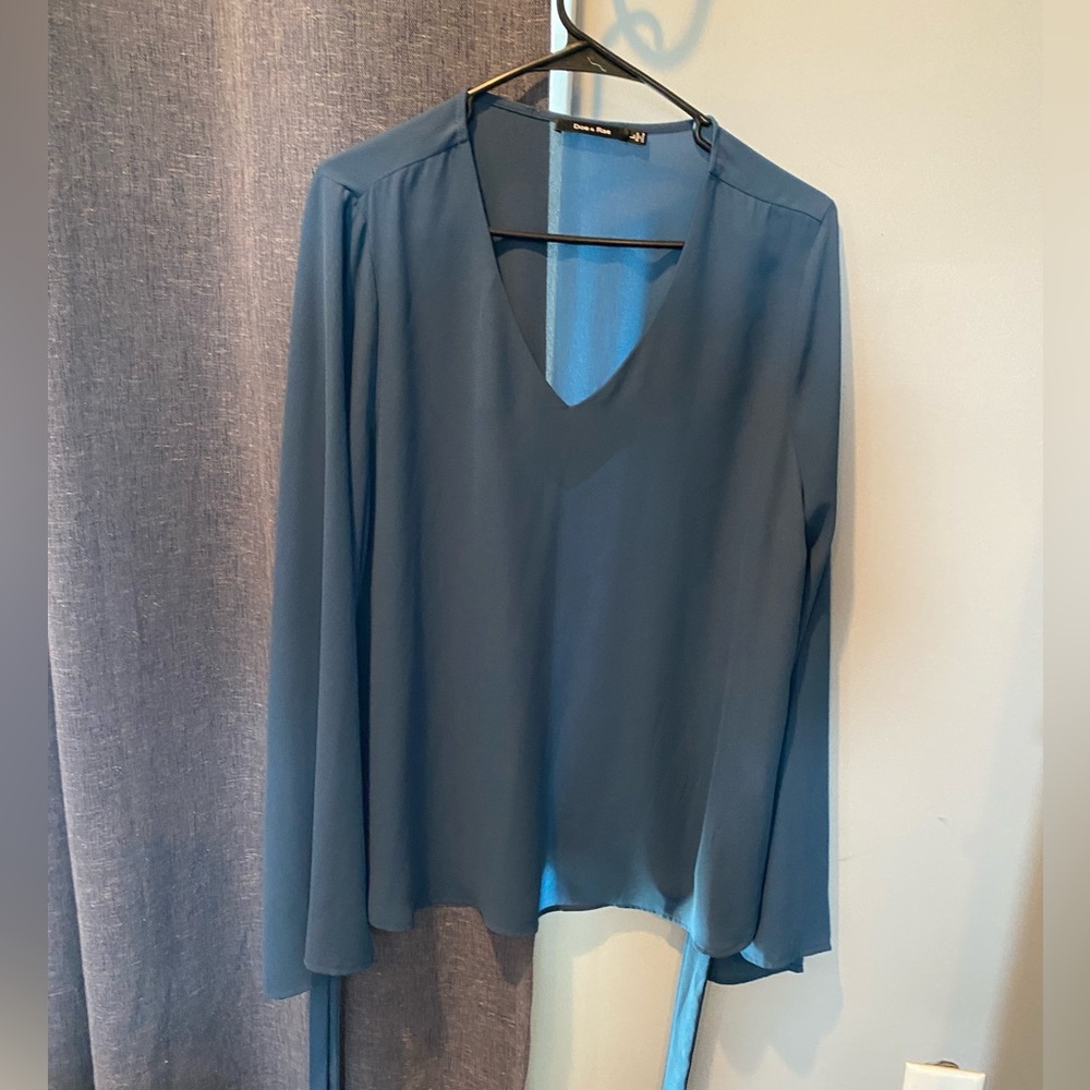 Large Sheer Navy blue dress shirt